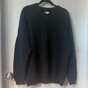 Carbon2Cobalt Men's Black V-Neck Sweater